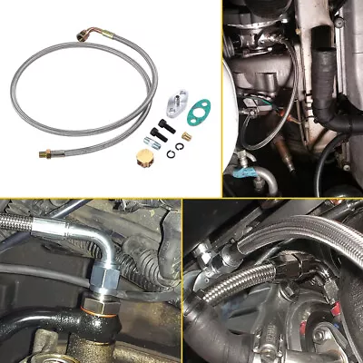 Turbo Oil Feed Line Kit Restrictor Flange -4an An4 90 Degree T3 T4E T66 T70 T72 • $18.99