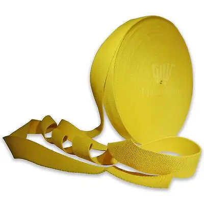 Yellow 38mm Cotton Webbing Tape Strapping 1.5 Inch Belt Strap Bag Making Apron • £3.79