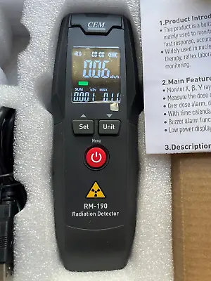 CEM RM-190 Beta Gamma X Ray Radiation Nuclear Radiation Detector • $175