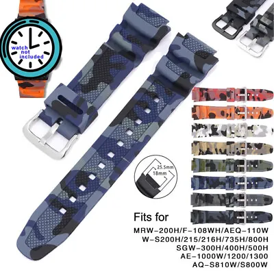 Sport Rubber Wrist Strap For SGW-300H AQ-S810W W-S200H Resin Watch Band Bracelet • $16.76