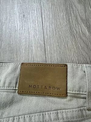 Mott & Bow Mercer Light Khaki Denim Jeans Men's Size 33 Actual 34x30 Slim Fit • $31.99