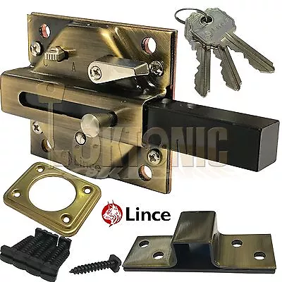 Lince Lock 2930BI High Security Heavy Duty Rim Gate Shed Garage Sliding Bolt • £32.50