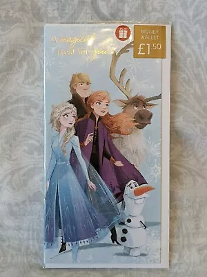 Frozen Christmas / Birthday Money Wallet Gift Card  (refbb) • £1.25