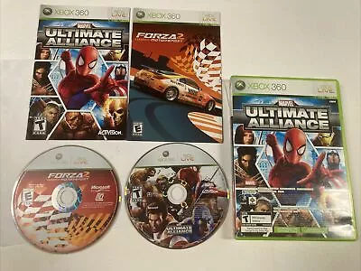 Microsoft Xbox 360 CIB COMPLETE Marvel: Ultimate Alliance + Forza 2 Motorsport • $5