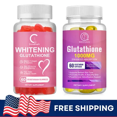 L-Glutathione Skin Whitening Pills With Collagen Natural Antioxidant Anti Aging~ • $11.19