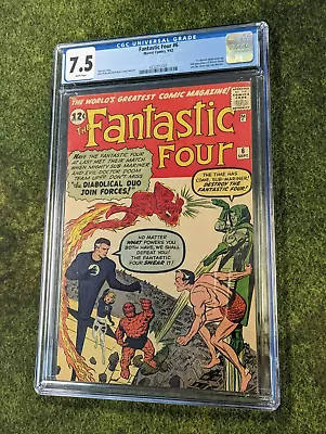 Fantastic Four #6 CGC 7.5 2nd APP. Of Doctor Doom! (White Pages) • $2699