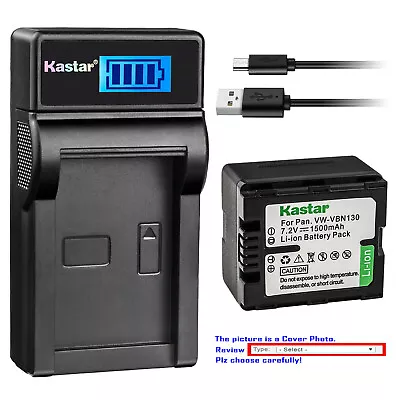 Kastar Battery Slim USB Charger For Panasonic VW-VBN130 VBN130 VW-VBN070 VBN260 • $7.99