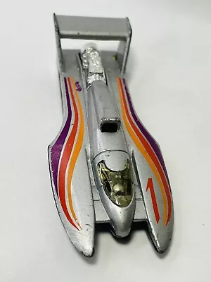 Vintage Hot Wheels Mattel 1995 Hydroplane Silver 1:64 Scale Push Along Die-Cast  • $14.85