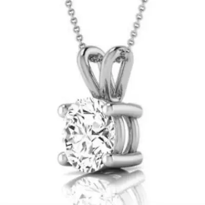 Diamond Engagement Pendant VVS2 E Round Cut 2 Carat Lab Created IGI Sparkling • $1930