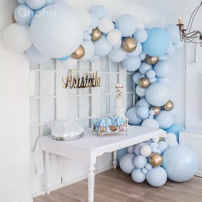 $9.98 • Buy Boy Baby Shower Balloon Garland BlueBalloon Arch Kit Kids Baptism Birthday Decor