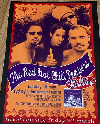 $100 • Buy Red Hot Chili Peppers Original Concert Poster From Sydney Australia 1996