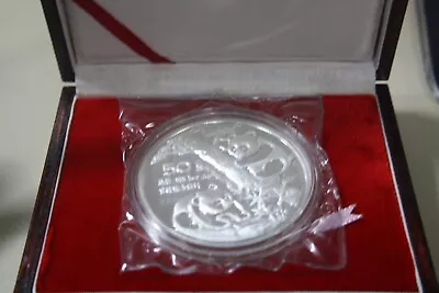 China 50 Yuan 1990 Silver 5 Oz-Unzen #F6421 Panda Couple Pp-Proof With Box • $479.16