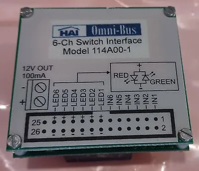 New 114A00-1 HAI 6 Channel Switch Inputs Interface Omni-Bus LED Outputs Leviton • $69