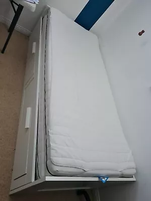 IKEA Brimnes Day-bed Frame With 2 Drawers White 80x200 Cm 2 M Foam Mattresses • £60