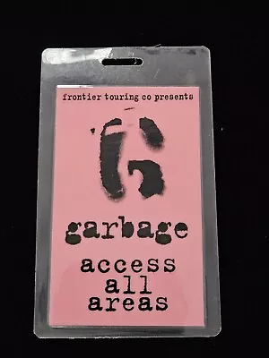 Vintage Garbage Backstage Pass Personaly Used Michael Chugg Original Laminate • $25