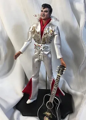 OOAK Elvis Repaint Doll Handmade Eagle Jumpsuit Handmade Ebony Guitar  • $650