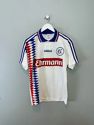 £4.20 • Buy Karlsruhe 1995/96 Home Shirt - S - Original Vintage Adidas Football Shirt