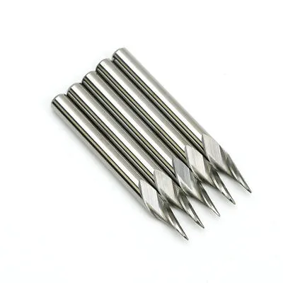 3.175*20 Degree 0.1mm V Groove 1 Flute Spiral Carbide Engraving Bits Metal 5Pcs • $28.88