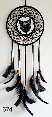 Handmade Double Sided Egyptian Cat Dream Catcher Ideal Novelty Gift • £10