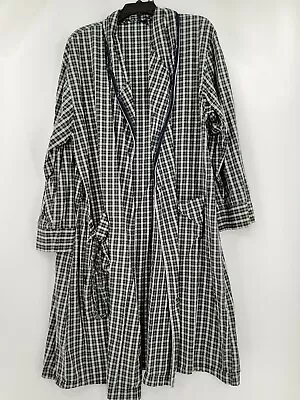 Tommy Hilfiger Mens Multi-Colored Plaid Long Sleeved Bath Robe With Waist Tie • $30.59