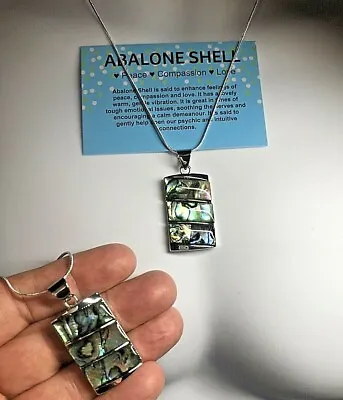 Abalone Shell Pendant Necklace Reiki Healing Free Gift Bag And Card  • £4.31