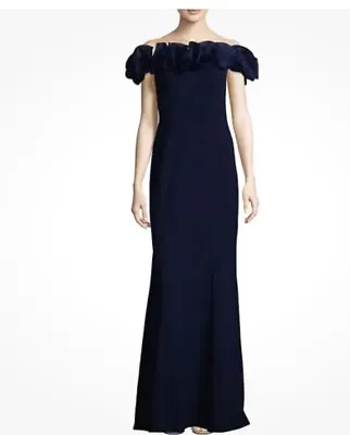 Aidan Mattox Off-the-Shoulder Ruffled Gown $350 Size 6 NEW • $98