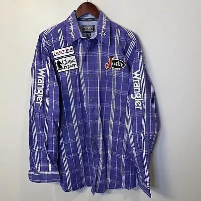 Men's Wrangler Rodeo Sponsor L/S Button Up Western Shirt XL AK2 • $67.45