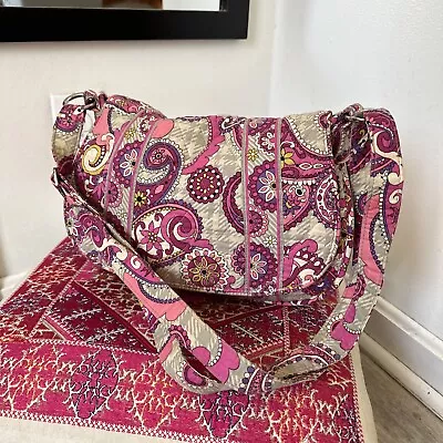 Vera Bradley Saddle Up Paisley Meets Plaid Quilted Crossbody Flap Front Lg Purse • $20