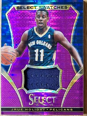 2013-14 Panini Select Swatches 41/99 Purple GW #30 Jrue Holiday - Pelicans • $19.99