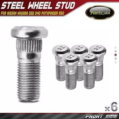 6x Front Wheel Bolt Stud For Nissan Navara D21 D22 D40 Pathfinder R50 R51 R52 • $21.99