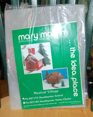 Needlepoint School Mary Maxim Plastic Canvas  Music Village Kit # 027173 • $12