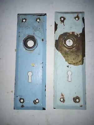 2 Antique Door Backplates Door Hardware Back Plates Farmhouse • $15