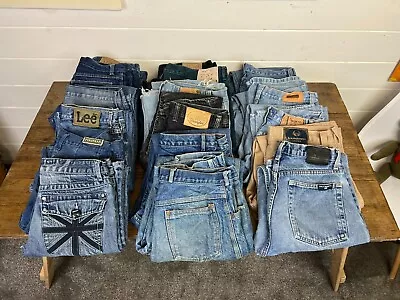 Vintage Jeans Job Lot X20 Bundle Resale 90'2 Y2K Craft Material Mixed Sizes • $38.54