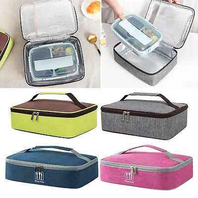 Portable Lunch Bags Insulated Cool Tote Bag For Men Women Work School Travel • £10.85