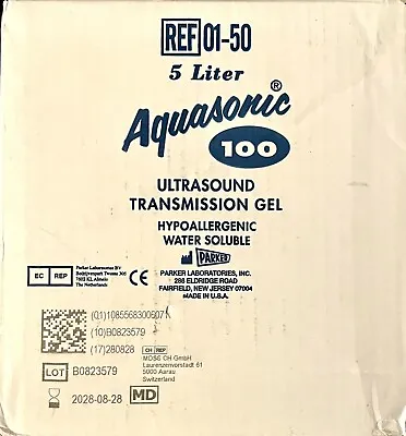 Aquasonic Ultrasound Gel Blue 5 Liter Includes Bottle ~NEW~ • $19.95