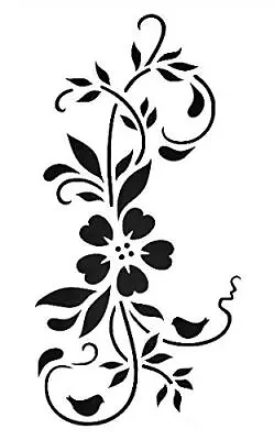 Flower Vine Reusable Sturdy Stencil Clear Custom Cut Plastic Sheet Template C... • $42.68