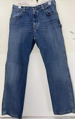 Eddie Bauer Jeans Men's 34x34  Loose Fit Straight Leg Denim Actual 33x34 Nice! • $17.97