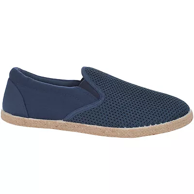 Lambretta Mens Kyak Knit Slip On Casual Knitted Mesh Espadrilles Pumps Shoes • £12.95