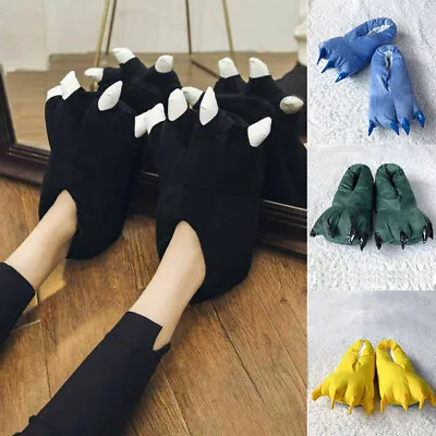 £10.36 • Buy 3D Animal Monster Dinosaur Feet Slipper Soft Novelty Funny Shoes Women Men
