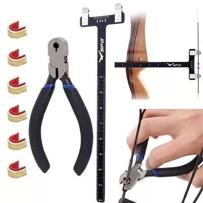 Archery Bow String Nocking Points Pliers With T Shape Turning Bow Square Ruler • $14.86