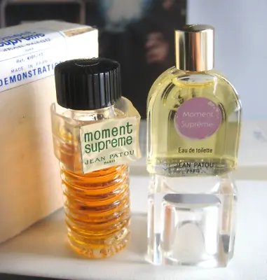 🎁2pc Lot Vintage **PARFUM** Jean Patou Moment Supreme Pure Perfume Mini 6ml EDT • $77.55