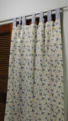 Vintage Laura Ashley TabTop Curtain Panel-Peony Garden Collection Farmhouse Chic • £47.50