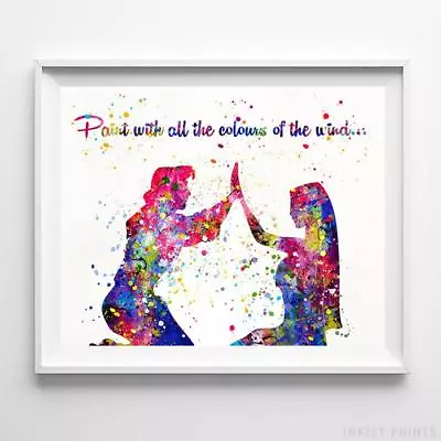 Pocahontas Quote Watercolor Baby Poster Nursery Print Disney Wall Art UNFRAMED • $92.24