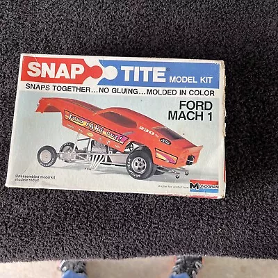 Monogram Vintage Snap Tite Mach 1 Funny Car Model Kit 1974 • $50