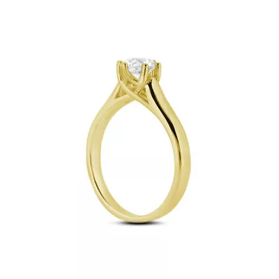 2.53ct D SI1 Round Natural Certified Diamond 14K Gold Solitaire Engagement Ring • $9383.28