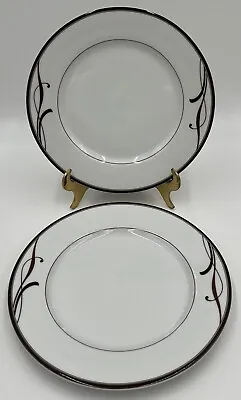 Mikasa Cocoa Blossom Set Of 2 Salad Dessert Plates 8” Porcelain Portugal NEW • $19.99