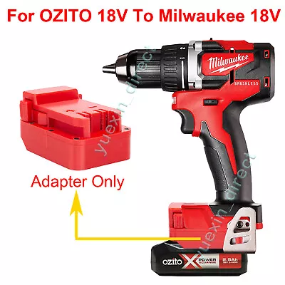 $32.11 • Buy Adapter For Ozito 18V Li-ion Battery Convert To Milwaukee M18 18V Tools Battery