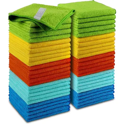 Microfiber Cleaning Cloth Set Of 50 Towel Rag Car Polishing Detailing No-Scratch • $19.19