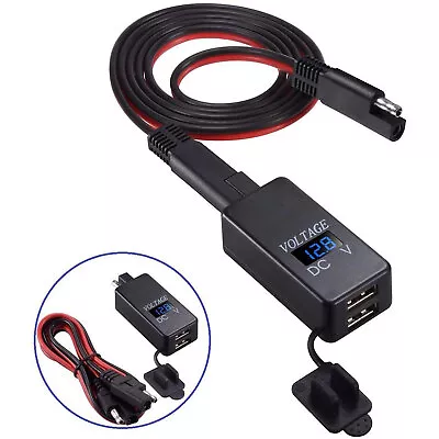 Dual USB 5V/4.8A Motorcycle Phone GPS LED Super Fast Charger Adapter Waterproof • $11.03