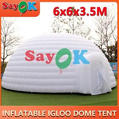NEW Dia 6m Giant White Inflatable Igloo Dome Tent Camping Tent For Decoration • £979.99